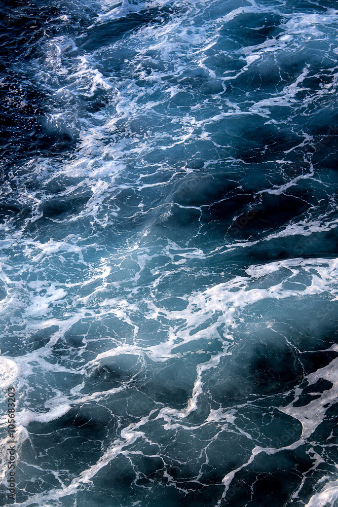 Fototapeta premium Ocean wave High Angle View Of Rippled Water.