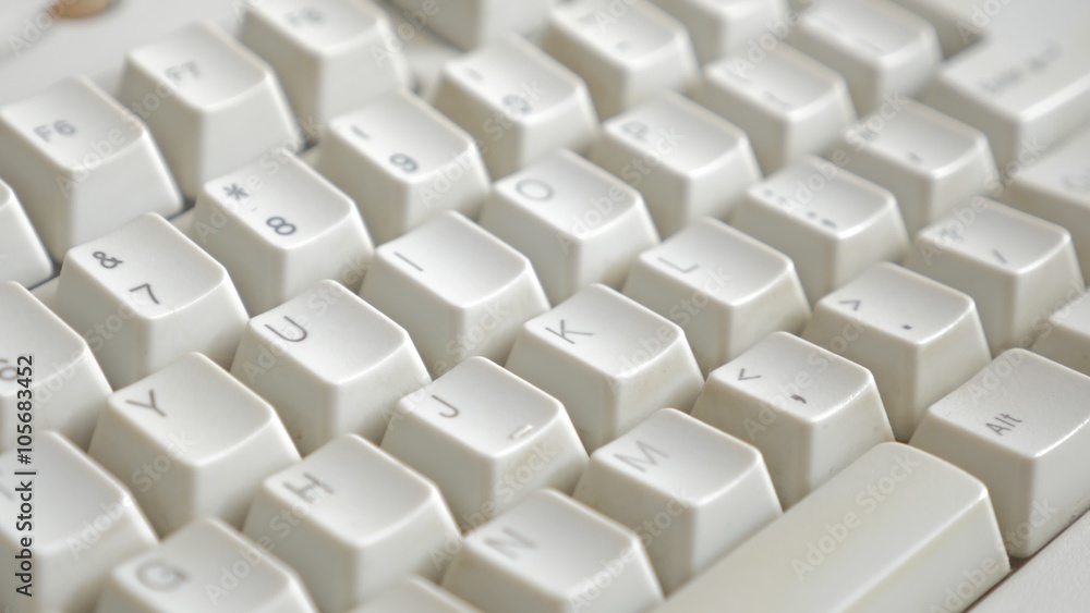 White retro PC keyboard keys slow panning 4K 2160p UltraHD footage - Slow pan over old retro beige keys 4K 3840X2160 UHD video White retro PC keyboard keys slow panning 4K 2160p UltraHD footage - Slow pan over old retro beige keys 4K 3840X2160 UHD video