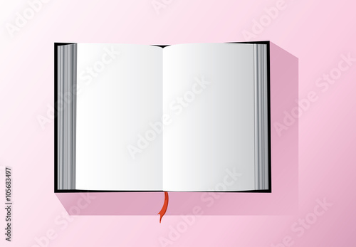hand holding the empty book