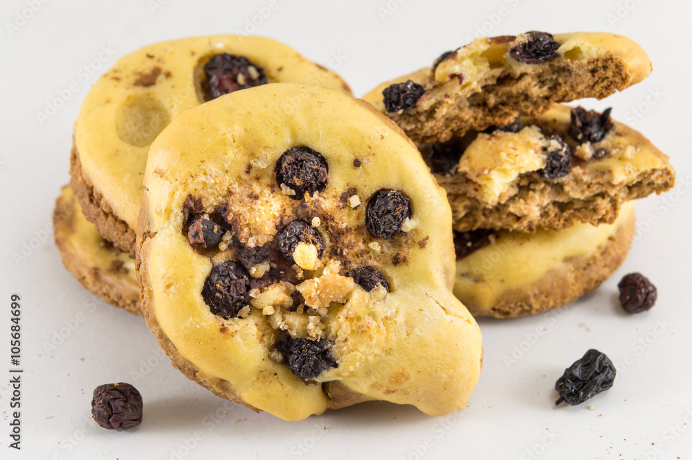 Homemade cookies with aronia and cranberries Homemade cookies with aronia and cranberries