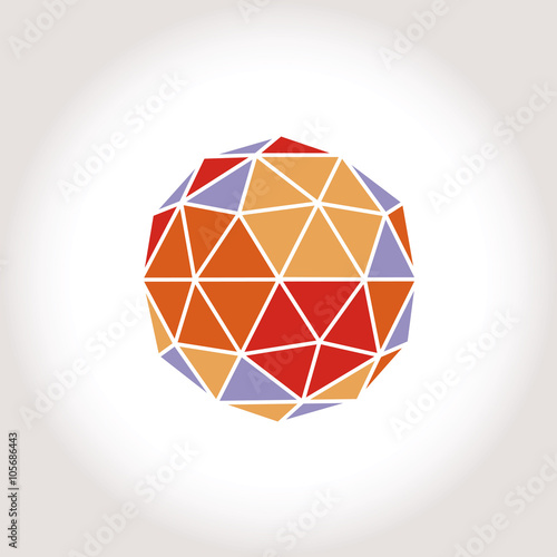 Framed Color Geosphere logotype icon