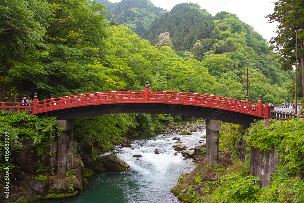 Shinkyo Bridge during Autumn in Nikko, Tochigi, Japan Shinkyo Bridge during Autumn in Nikko, Tochigi, Japan