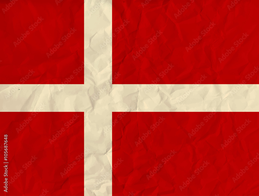 Fototapeta premium Denmark paper flag