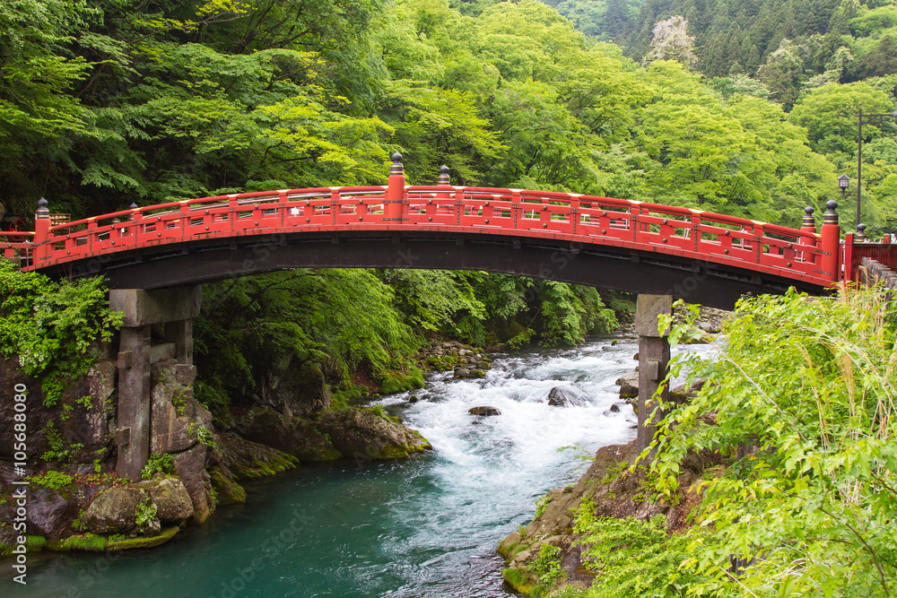 Shinkyo Bridge during Autumn in Nikko, Tochigi, Japan Shinkyo Bridge during Autumn in Nikko, Tochigi, Japan