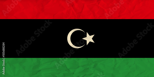 Libya  paper  flag photo