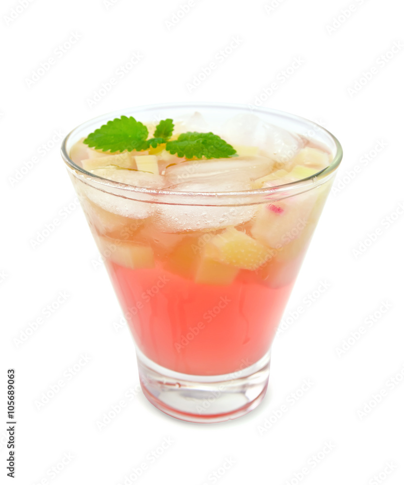 Lemonade with rhubarb and mint Lemonade with rhubarb and mint