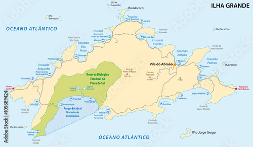 Ilha Grande map  brazil