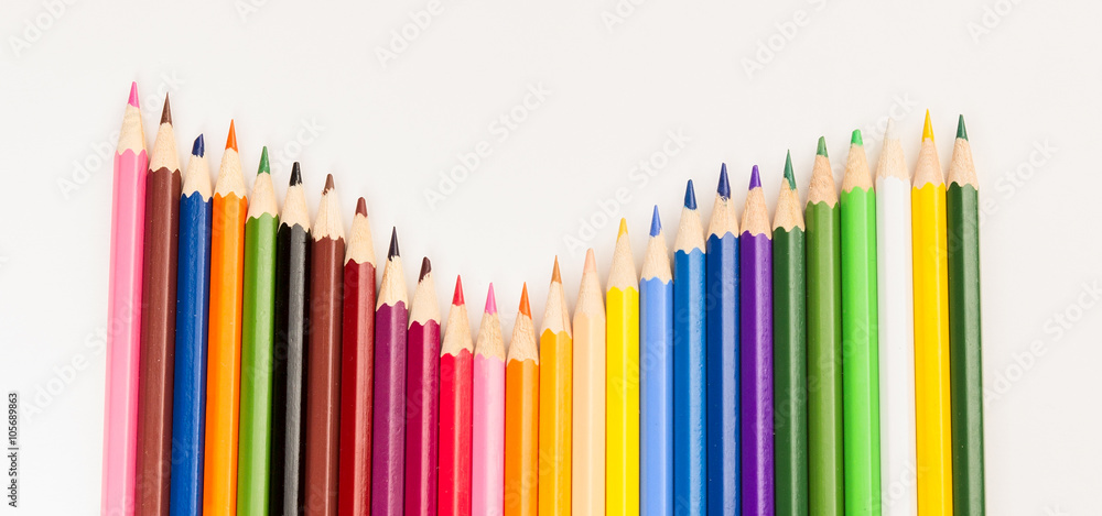 Colorful kit of wooden pencils Colorful kit of wooden pencils