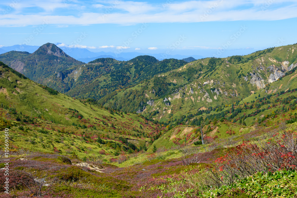 Shibu pass in autumn in Gunma and Nagano, Japan Shibu pass in autumn in Gunma and Nagano, Japan