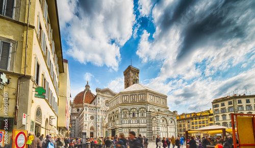 Cathedral and baptistery in Florence