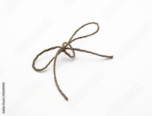 tied ribbon on a white background