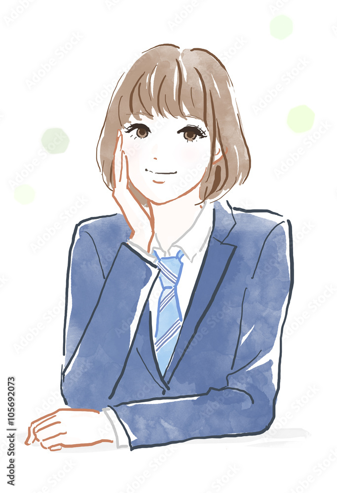 頬杖をつく女の子 Stock イラスト Adobe Stock 頬杖をつく女の子 Stock イラスト Adobe Stock