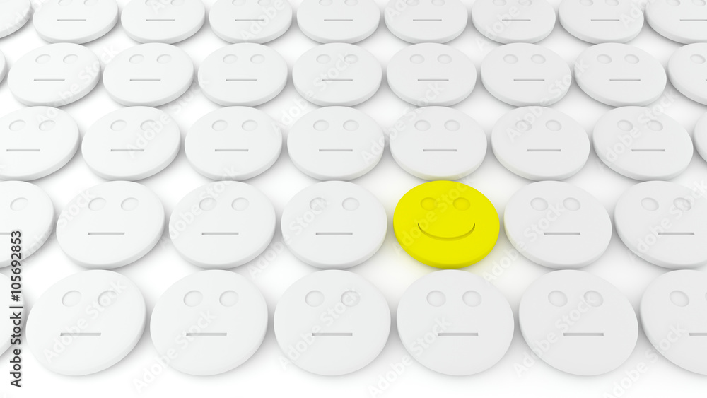 Set of white pills and one yellow Set of white pills and one yellow