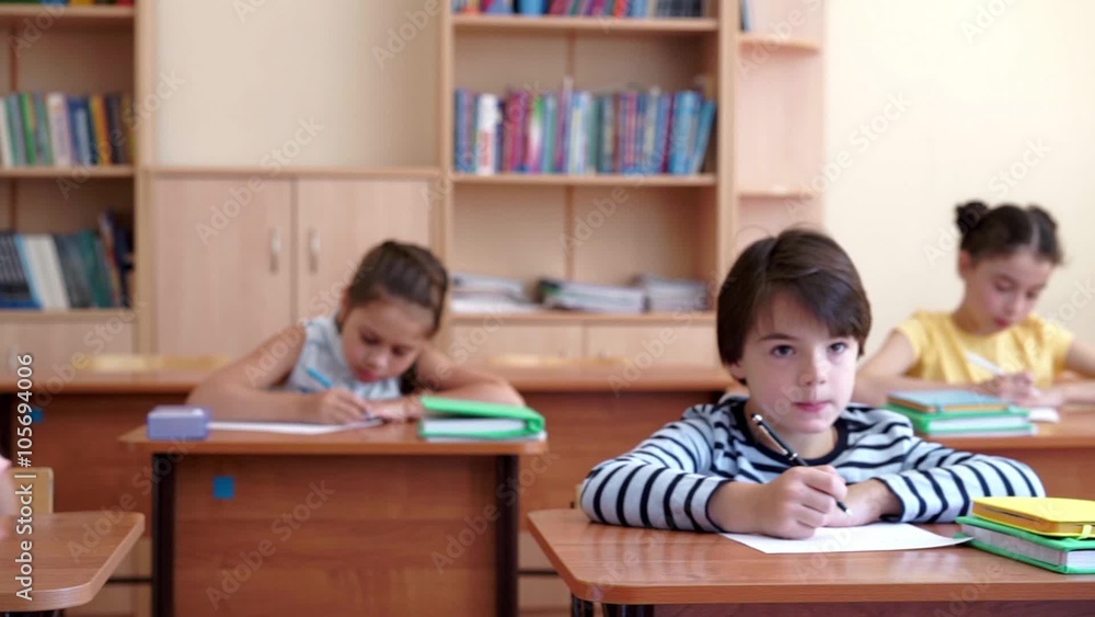 School children in a classroom School children in a classroom