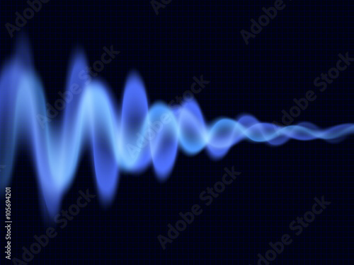  Sound wave. Energy flow. Abstract vector background