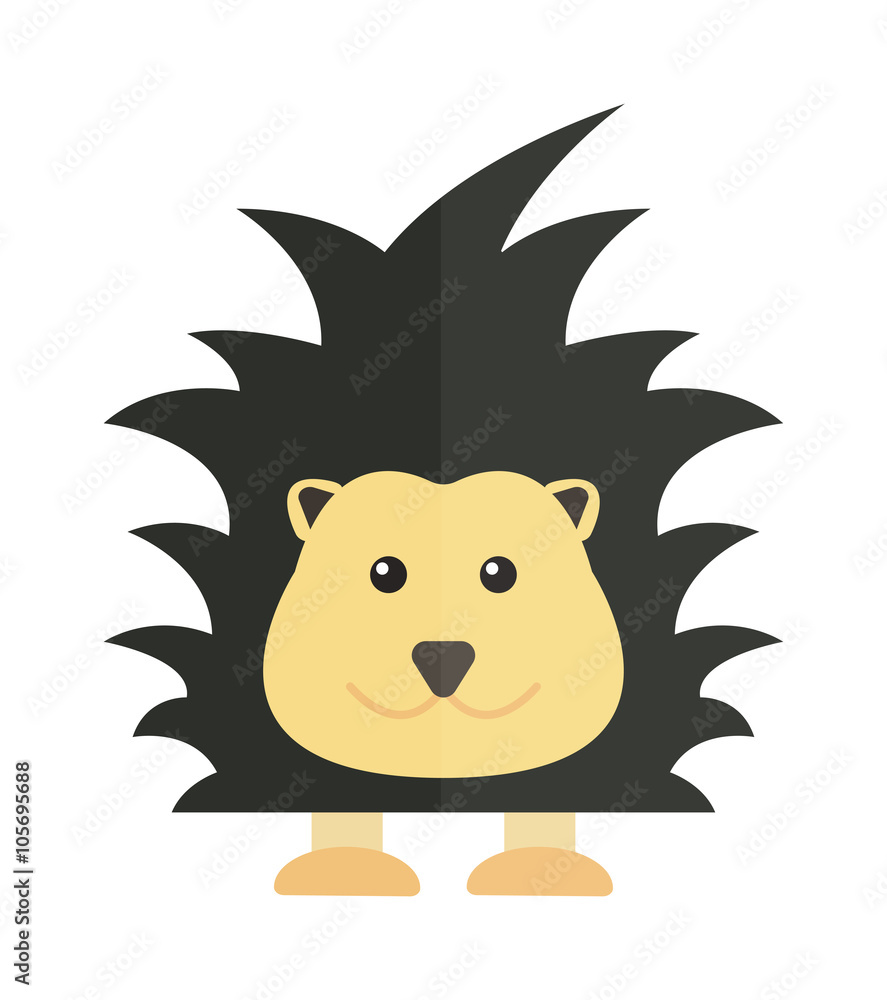 Cute cartoon porcupine australia wildlife echidna mammal animal flat vector illustration. Cute cartoon porcupine australia wildlife echidna mammal animal flat vector illustration.