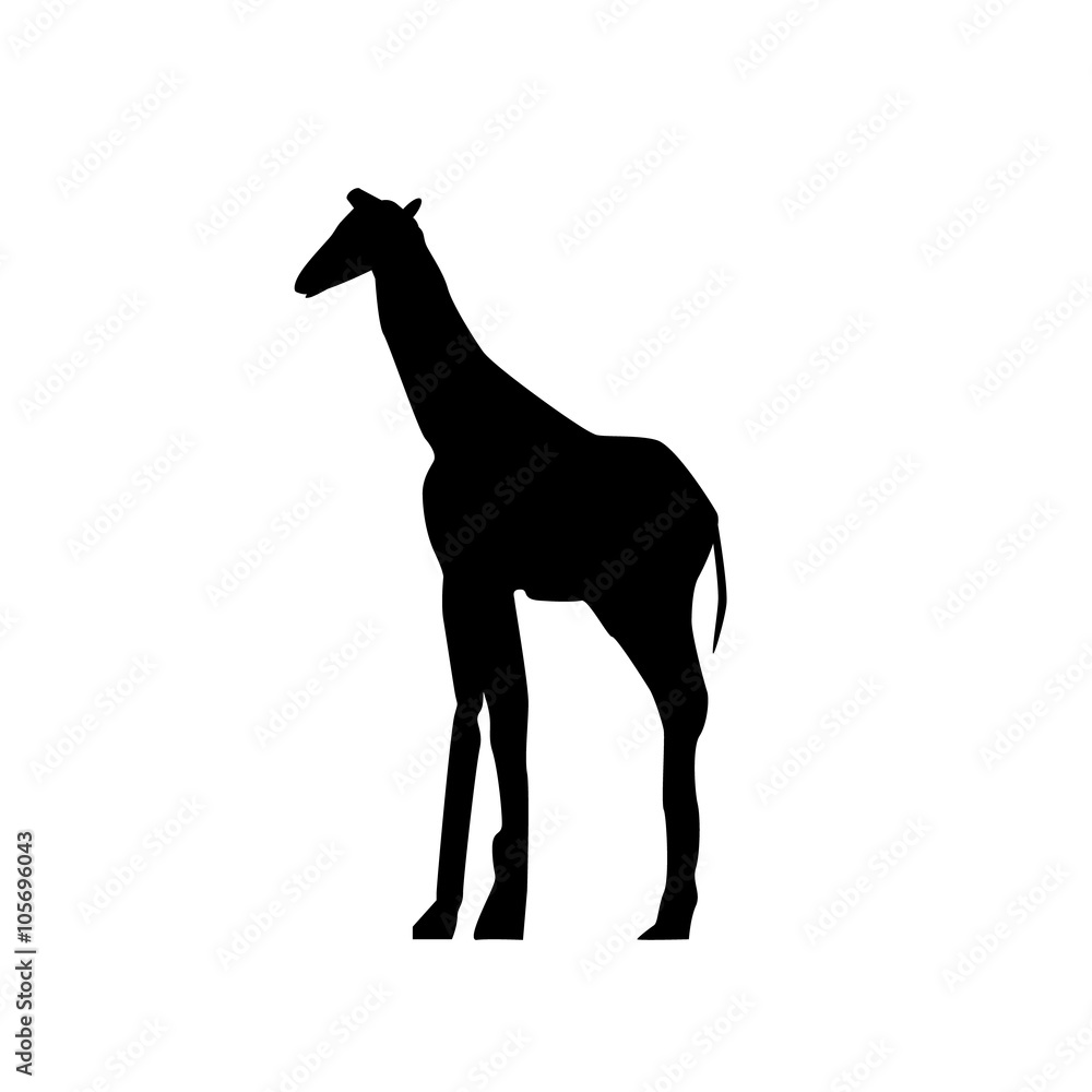 baby giraffe silhouette