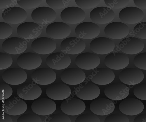 Grayscale, monochrome pattern with ellipse, oval shapes. Seamles