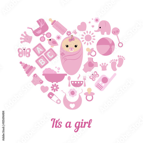 Baby girl shower background