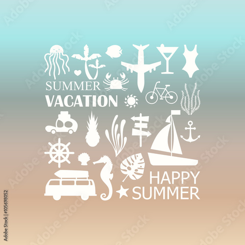 summer vacation. vector illustration
