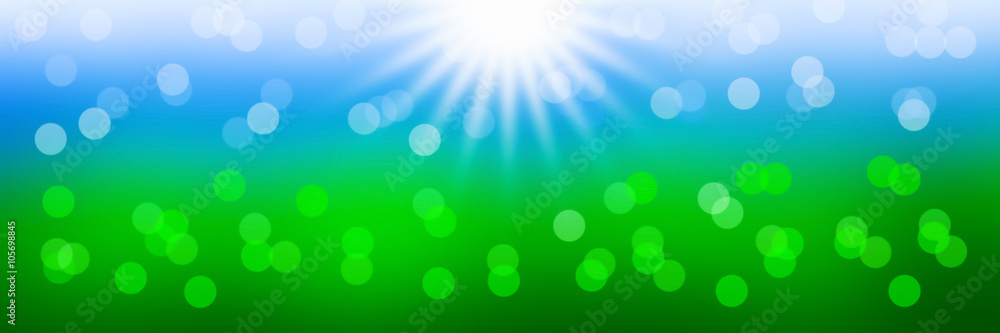 Obraz premium natur mit sonne - panorama