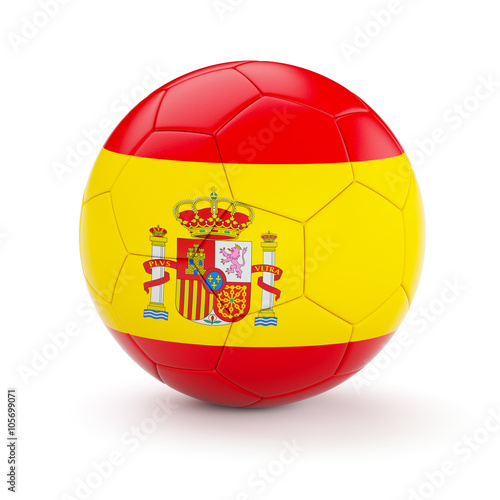 Free Download Soccer football ball with Spain flag - GFXLoad