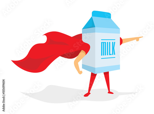 Milk carton super hero with cape