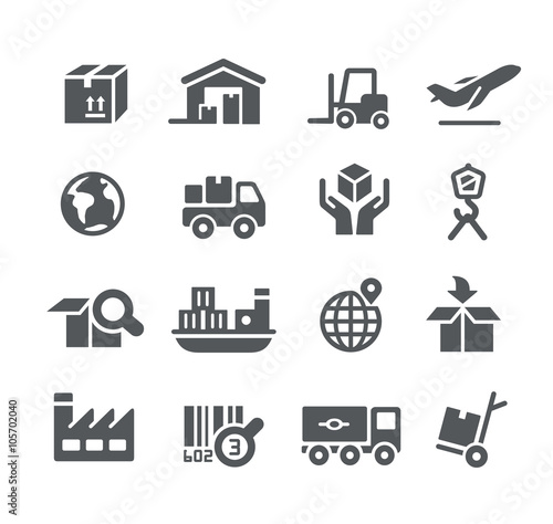 Industry and Logistics icons -- Utility Series