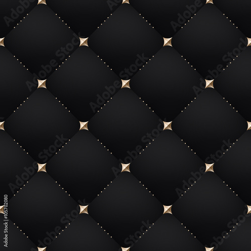 Seamless luxury dark black pattern and background