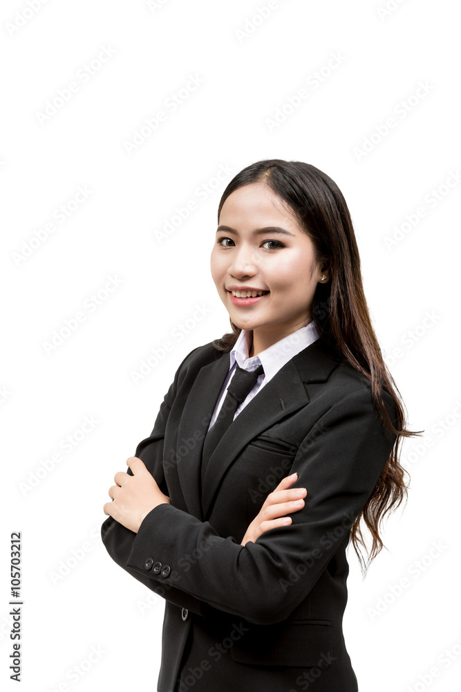 Young asian business woman, isolated on white Young asian business woman, isolated on white