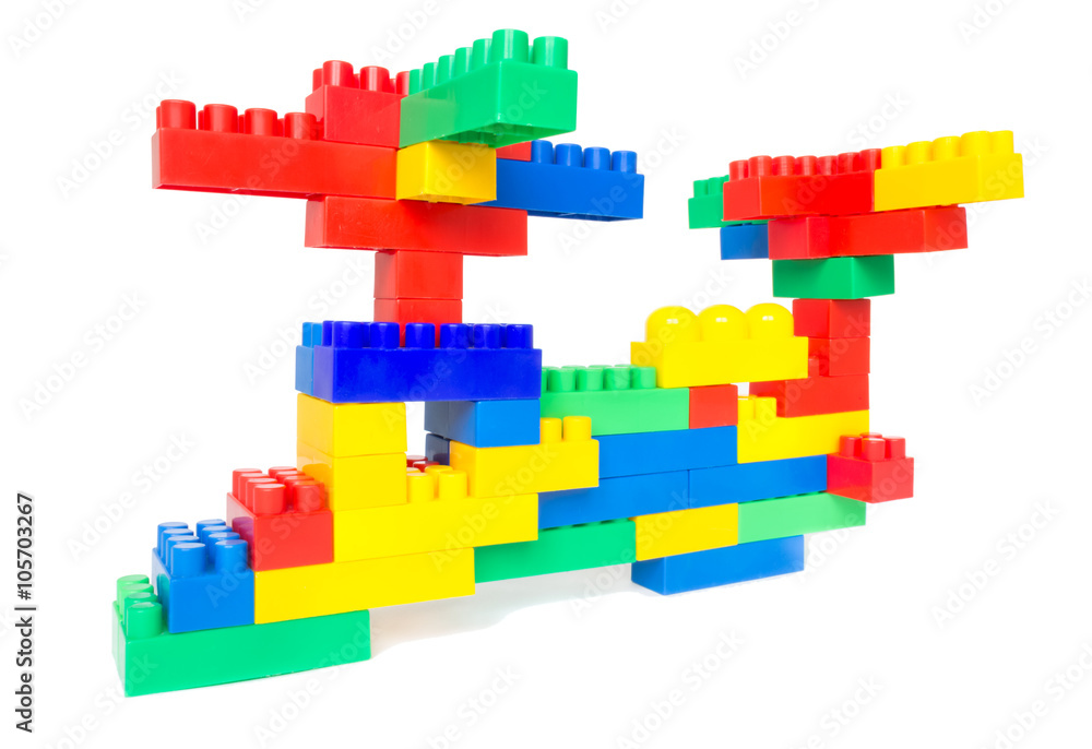 Fototapeta premium Toy helicopter on white background