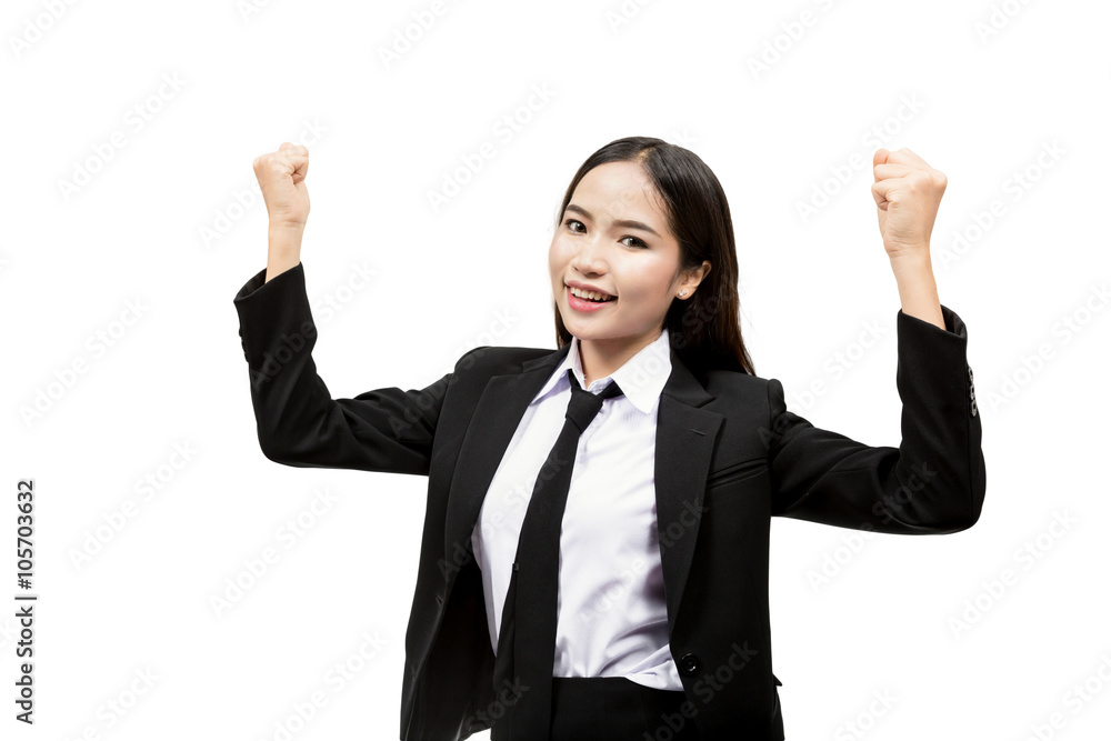 Young asian business woman, isolated on white Young asian business woman, isolated on white