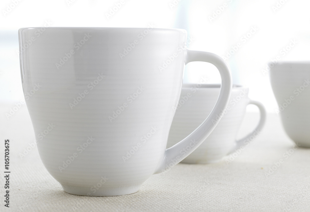 Ceramic tableware on the table Ceramic tableware on the table