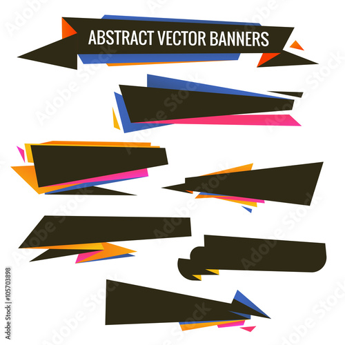 Abstract vector banners and labels