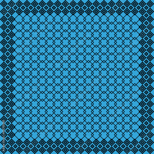 Blue keffiyeh for men the middle East. Vector template.