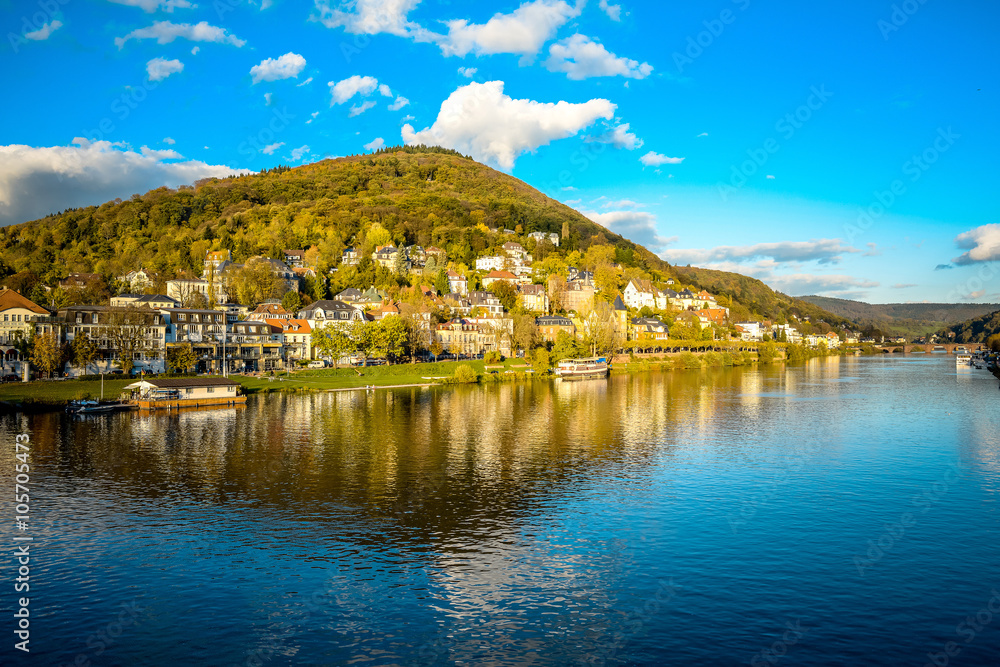 view to old town of Heidelberg, Germany