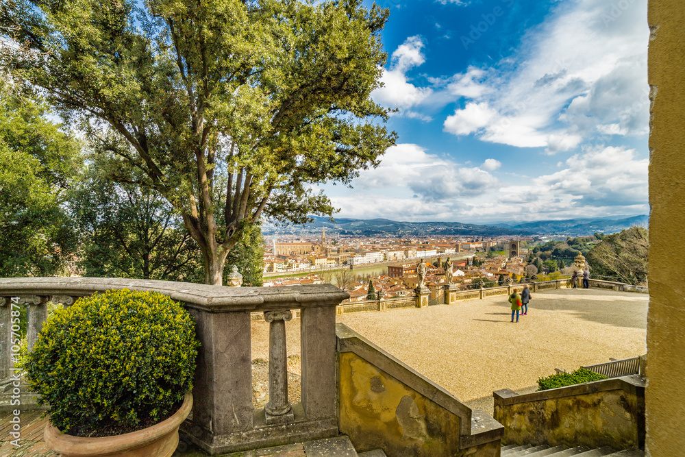 the roofs of Florence from the park