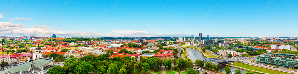 Aerial panorama of Vilnius, Lithuania