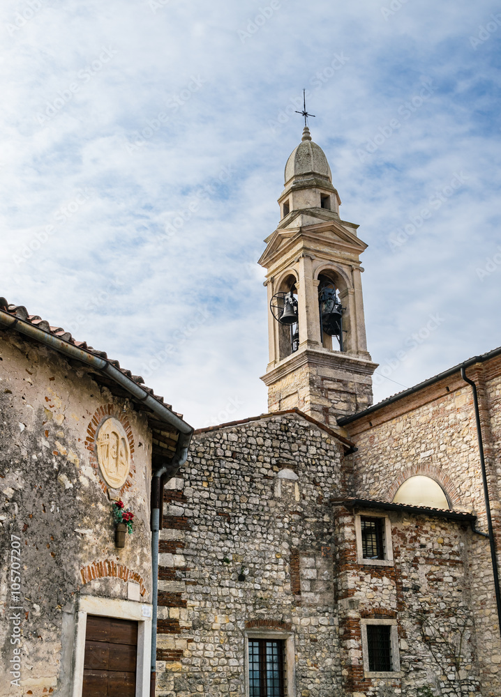 Bell tower of the medieval sanctuary of St. Mery of 