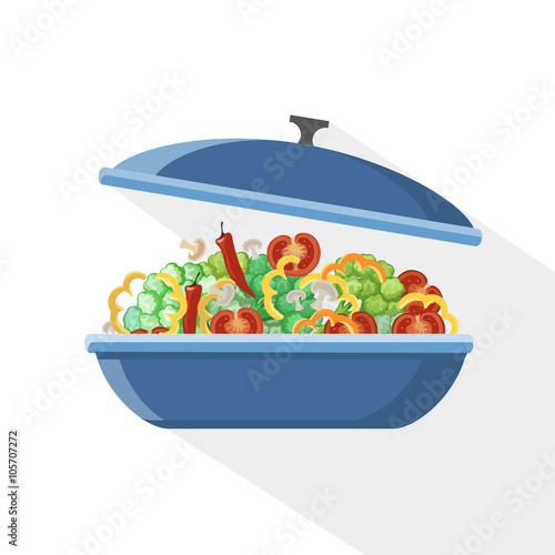 Cooking pan saucepan kitchen food  preparation object pot vector cook.  