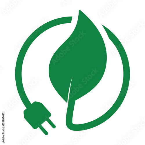 green leaf with plug