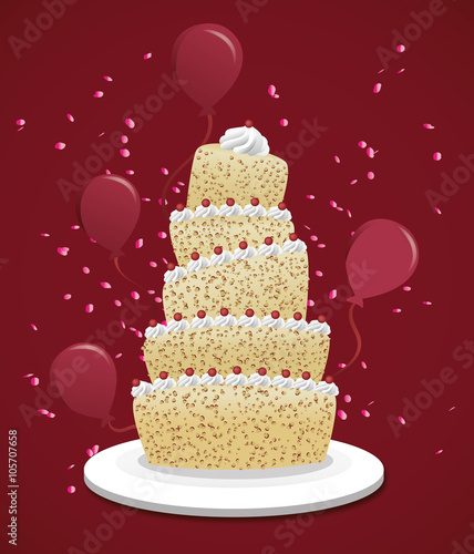 Geburtstagskarte mit Sahnetorte