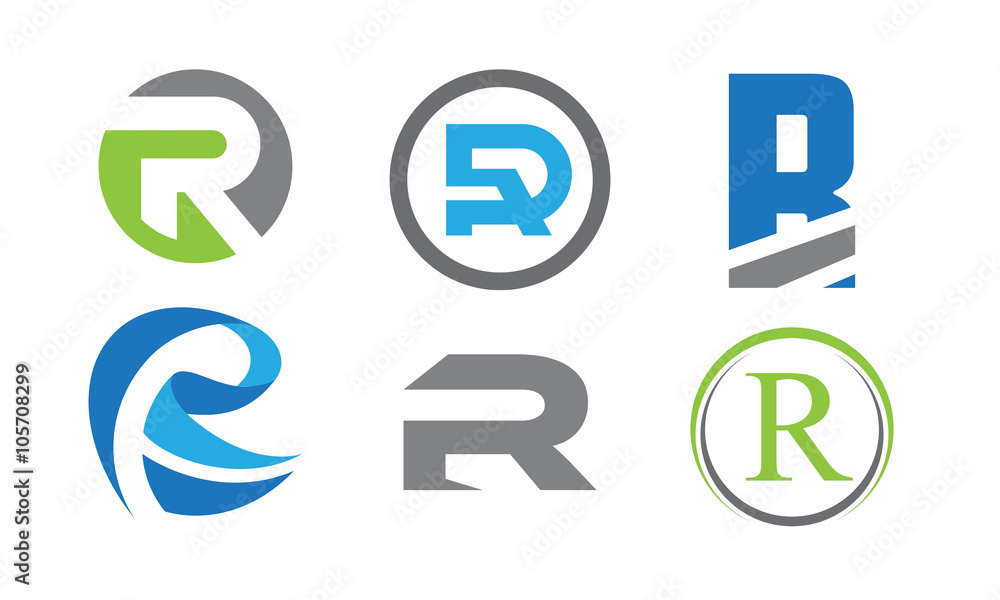R letter logo pack R letter logo pack