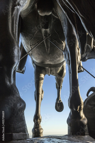 part of horse of Wilhelm I Monument on Kyffhaeuser Mountain photo