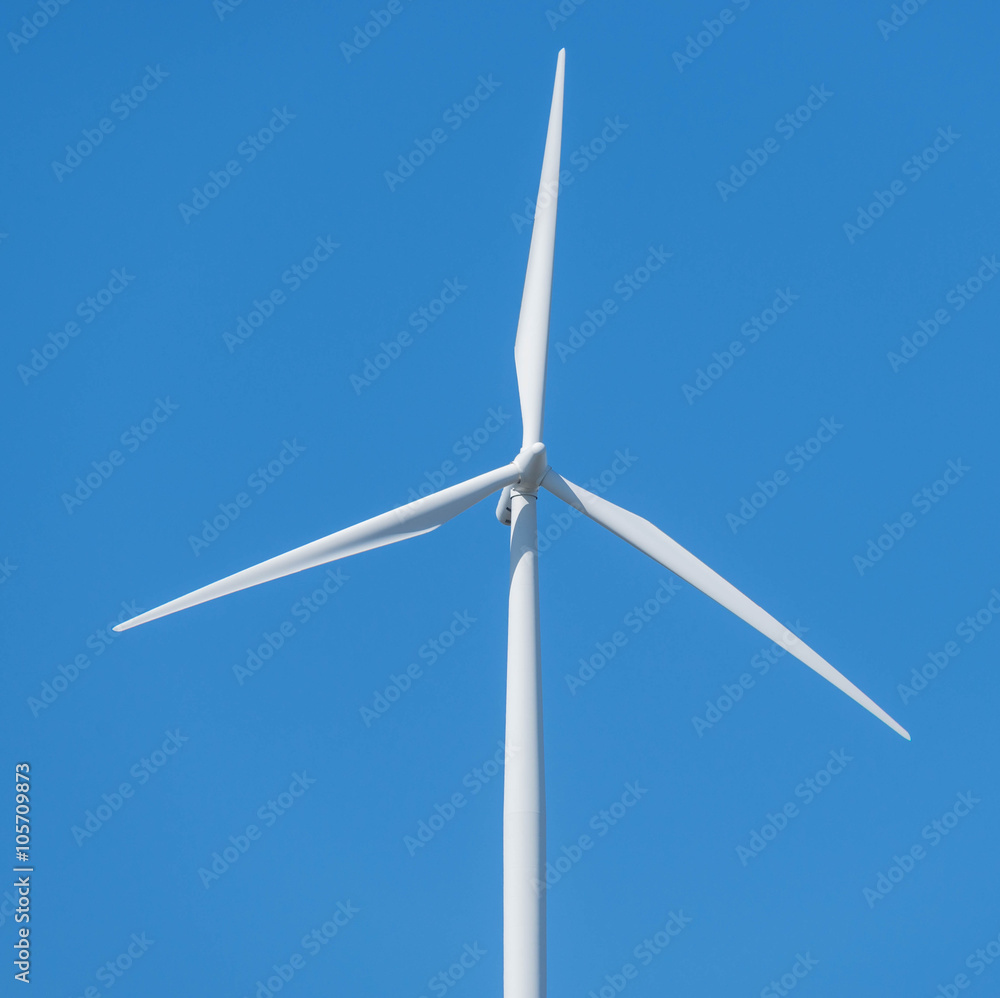 Wind turbine in the Columbia River Gorge in Washington Wind turbine in the Columbia River Gorge in Washington