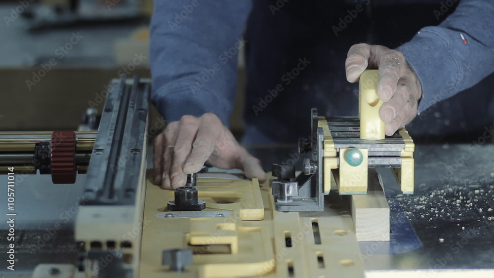 Hand of the Master Cutting Board on Woodworking Machines. Hand of the Master Cutting Board on Woodworking Machines.