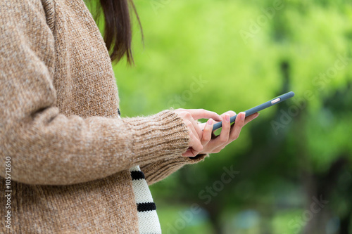 Woman use of cellphone