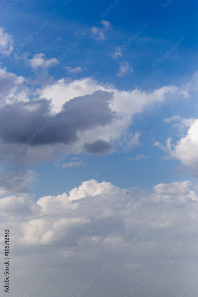 beautiful clouds on a blue sky