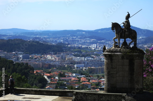 View on Braga from Basilica of Shrine of Good Jesus of the Mountain, Northern Portugal