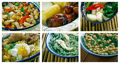 Food set oriental cuisine.